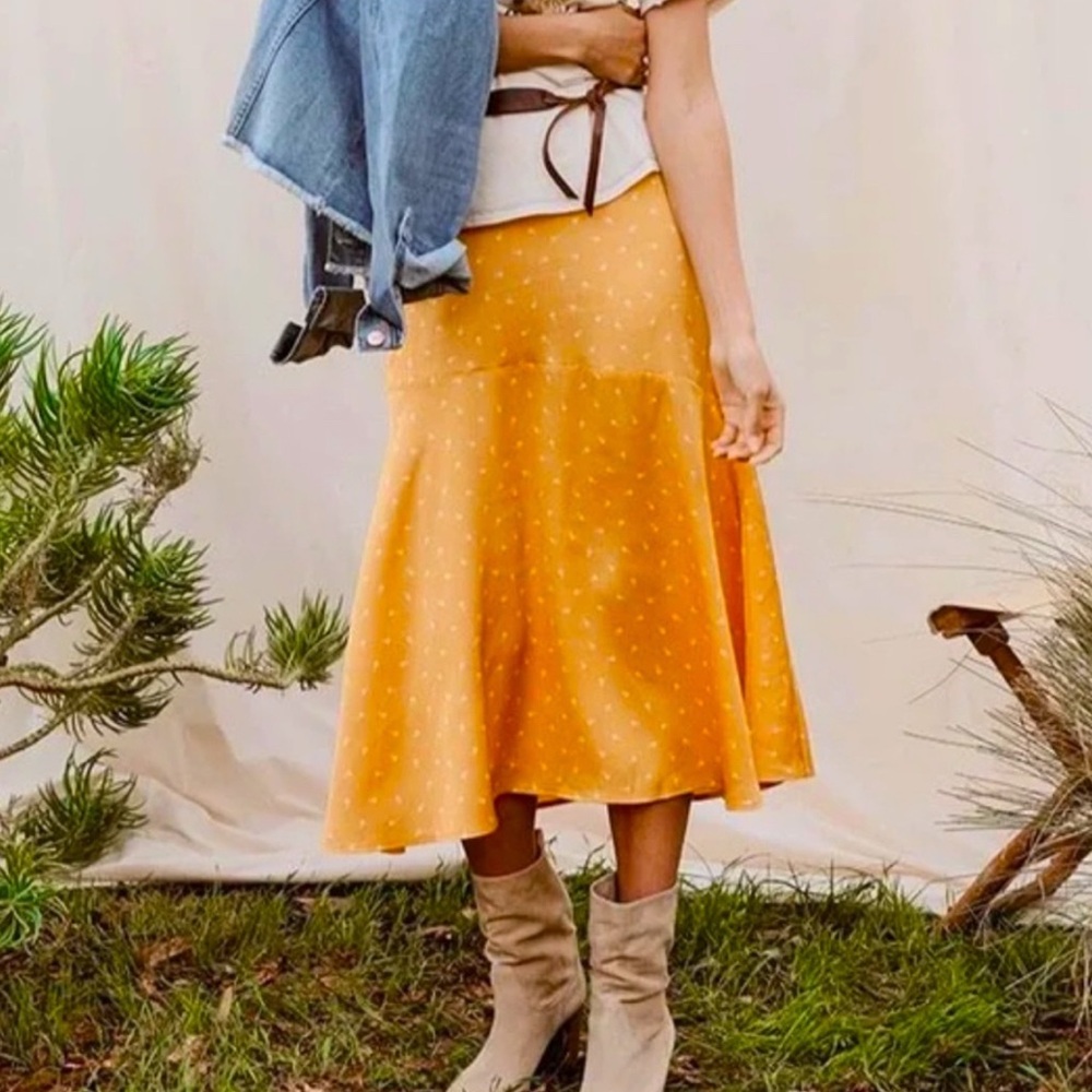 Matilda Jane Mustard A-Line Skirt